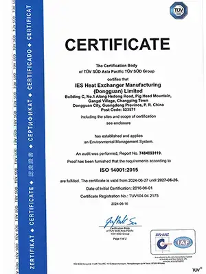 ISO 14001:2015 Quality Management System Certification